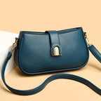 Women's Curved Minimalist Crossbody Bag with Magnetic Arch Clasp