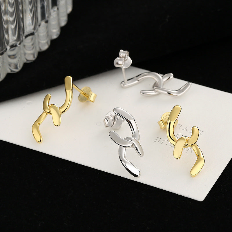 Women's Earrings with Sparkling Circle Pendant