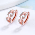 Women's Earrings with Sparkling Zirconia and Modern Design
