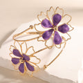 Women's Bracelet with Artistic Flower Design