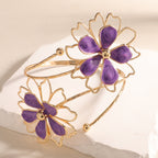 Women's Bracelet with Artistic Flower Design