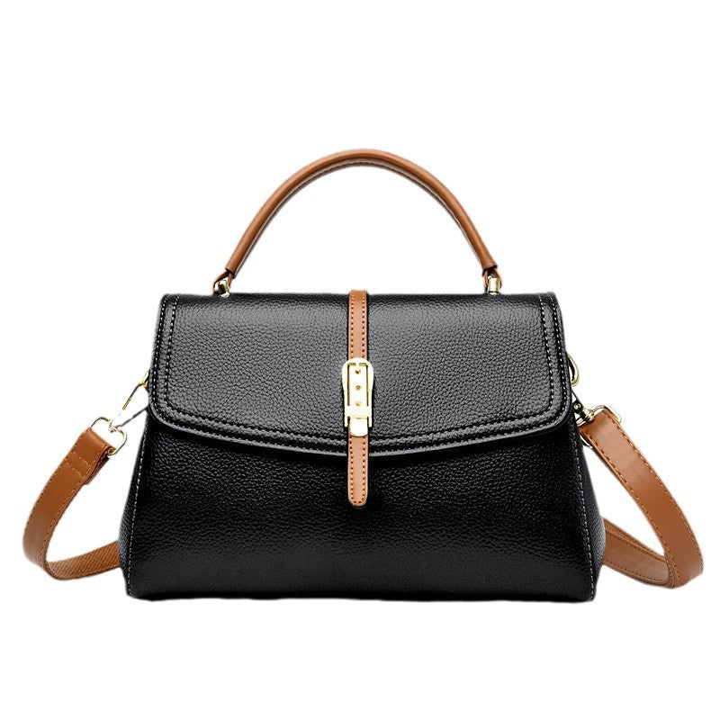 Women's Structured Top-Handle Satchel with Detachable Crossbody Strap
