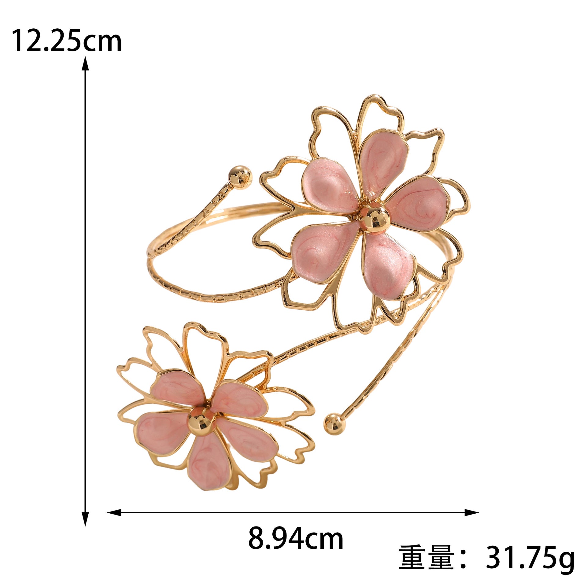 Women's Bracelet with Artistic Flower Design