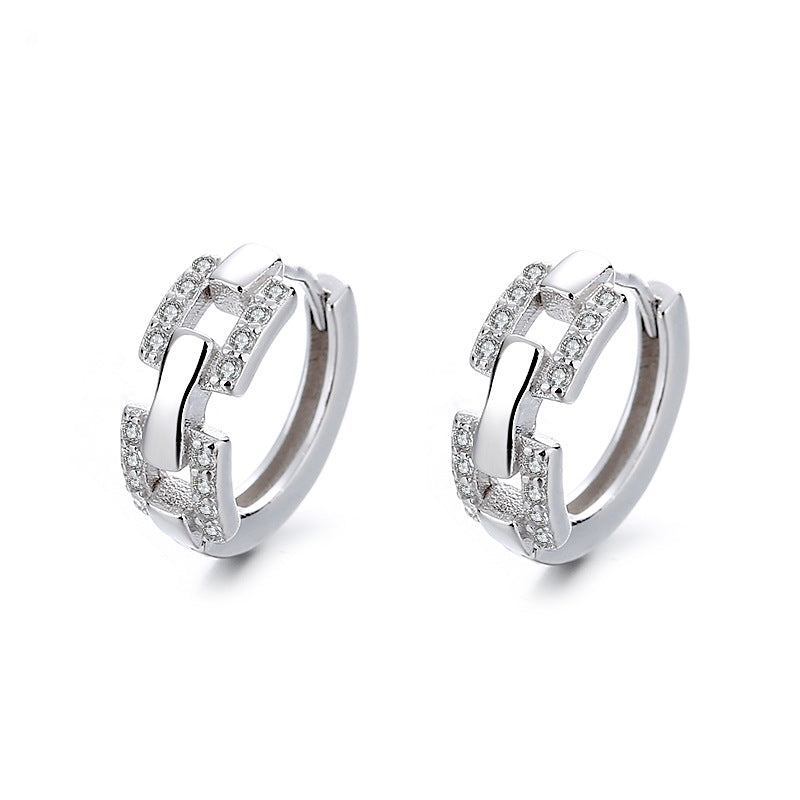 Women's Earrings with Sparkling Zirconia and Modern Design