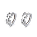 Women's Earrings with Sparkling Zirconia and Modern Design