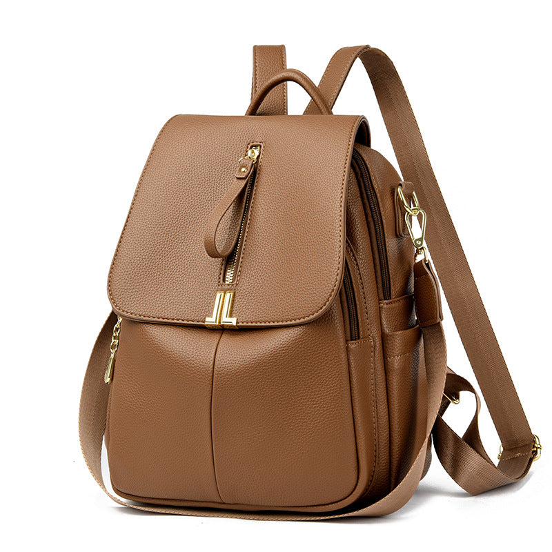 Women's Structured Pebbled Faux Leather Convertible Backpack Handbag