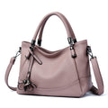 Women's Pebbled Faux Leather Satchel with Double Top Handles