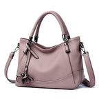 Women's Pebbled Faux Leather Satchel with Double Top Handles