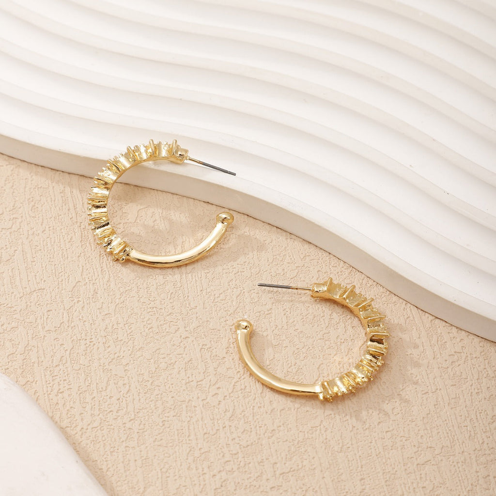 Women's Hoop Earrings with Intricate Structures