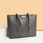 Women's Pebbled Leather Structured Tote Bag