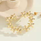 Women's Bracelet with Structured, Golden Beads