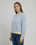 Boxy Sweatshirt Women Striped | Samantha Style