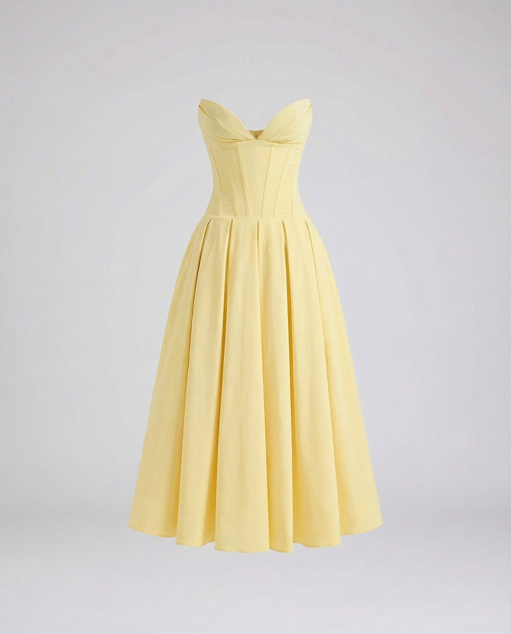 Women's Evening Dress with Deep V-Neck and Swinging Skirt