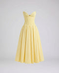 Women's Evening Dress with Deep V-Neck and Swinging Skirt