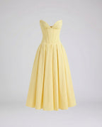 Women's Evening Dress with Deep V-Neck and Swinging Skirt