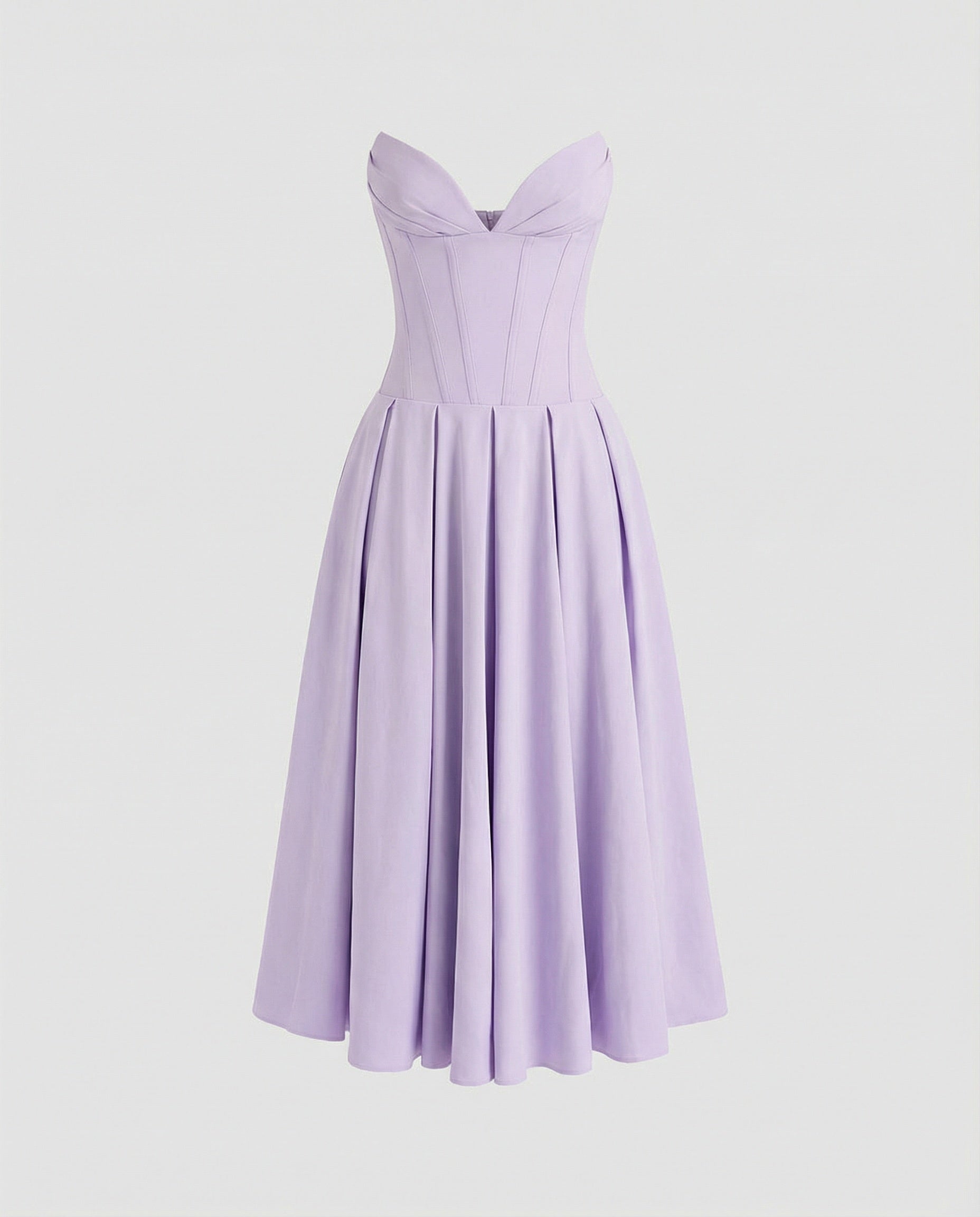 Women's Evening Dress with Deep V-Neck and Swinging Skirt