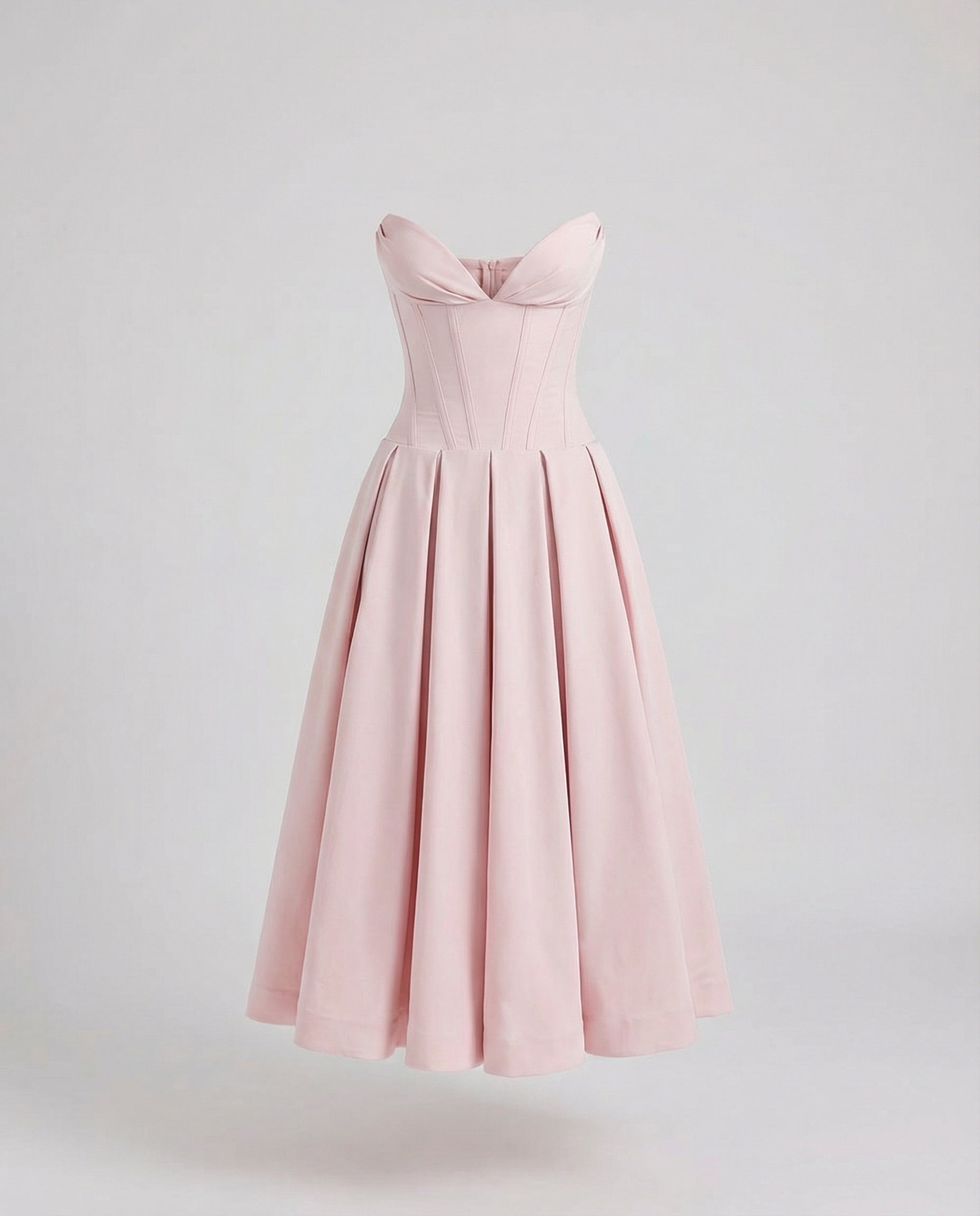 Women's Evening Dress with Deep V-Neck and Swinging Skirt
