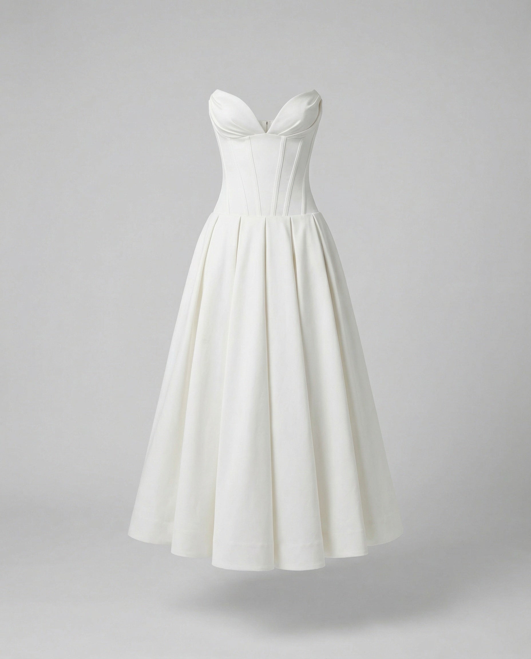 Women's Evening Dress with Deep V-Neck and Swinging Skirt
