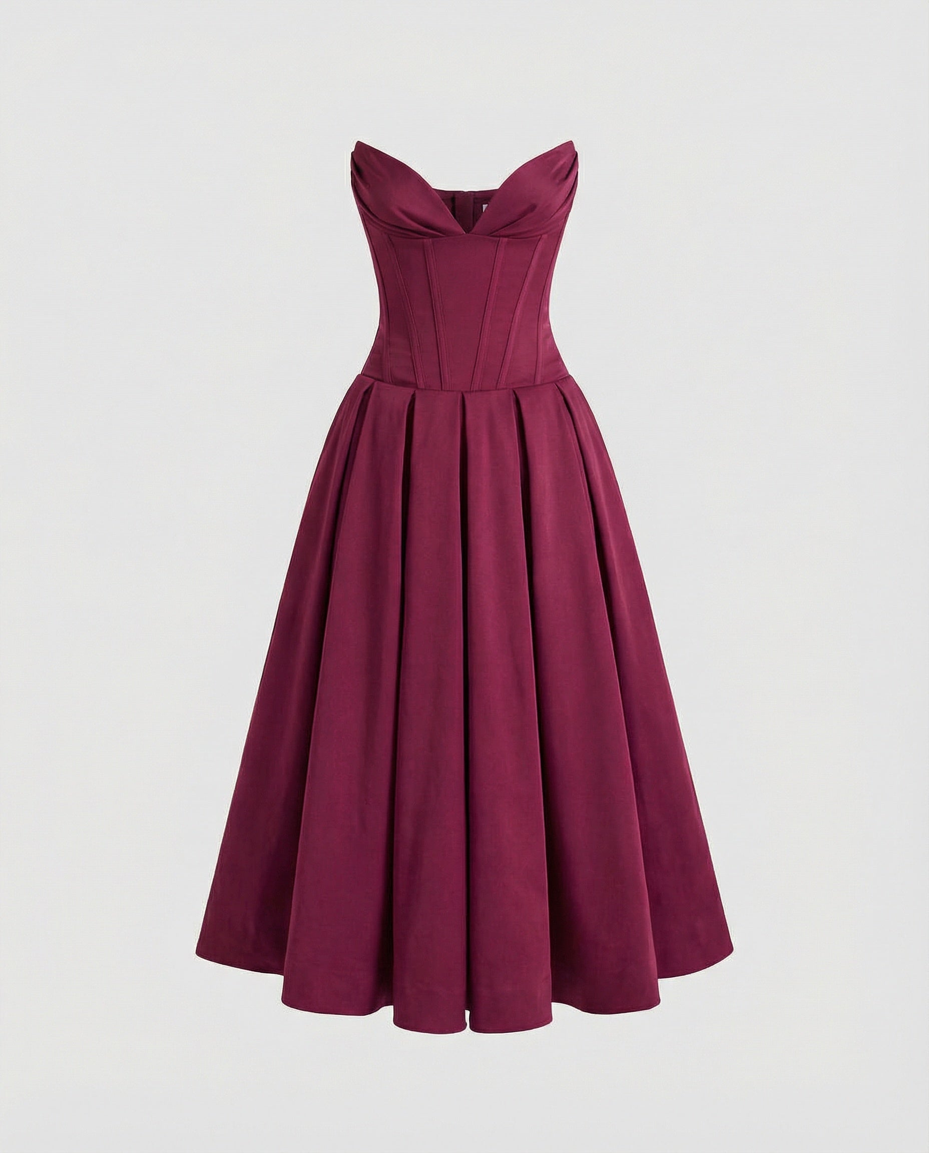 Women's Evening Dress with Deep V-Neck and Swinging Skirt