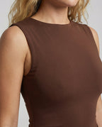 Women's Elegant Wrap Maxi Dress with High Slit, Sophisticated Draping - Close-Up Detail