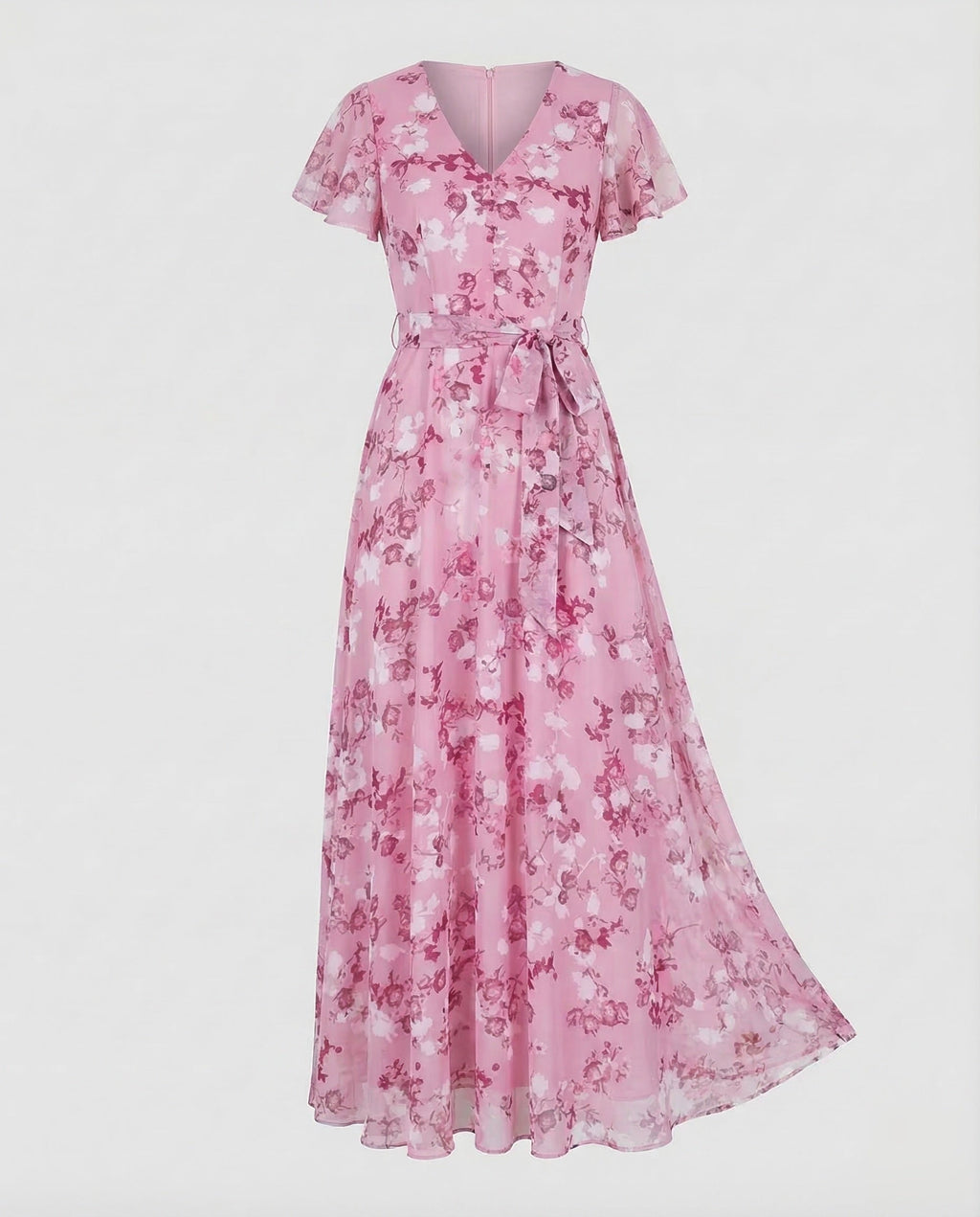 Women's Maxi Dress with Floral Design