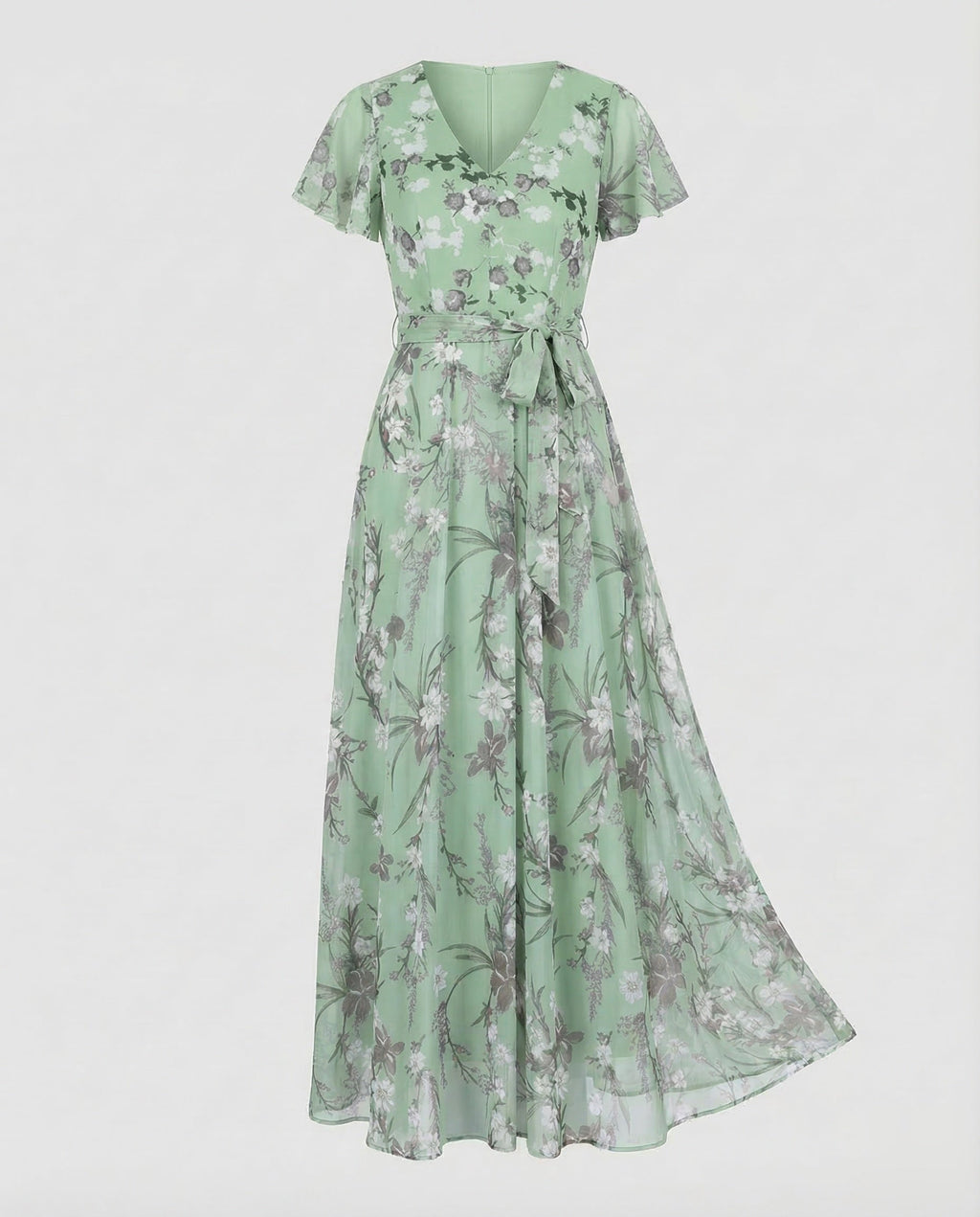 Women's Maxi Dress with Floral Design