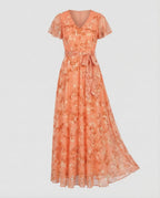 Women's Maxi Dress with Floral Design