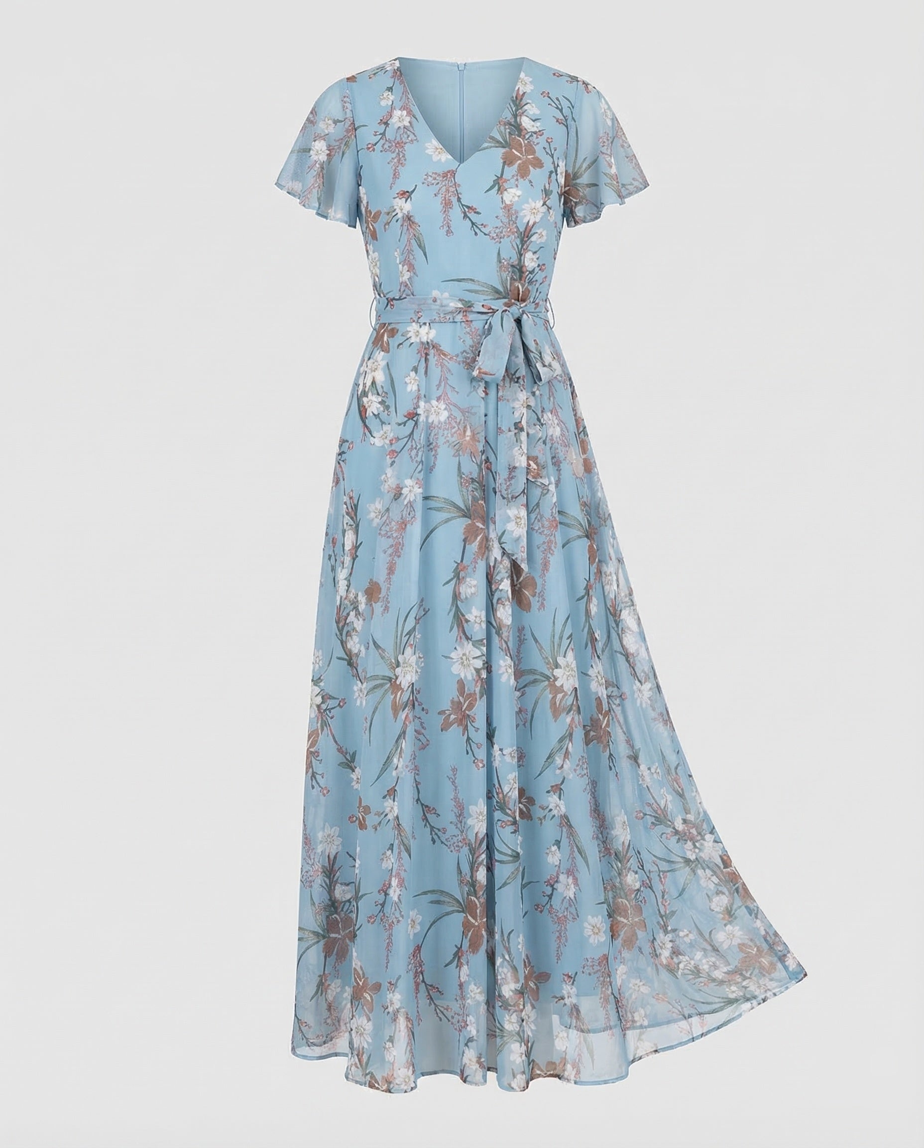 Women's Maxi Dress with Floral Design