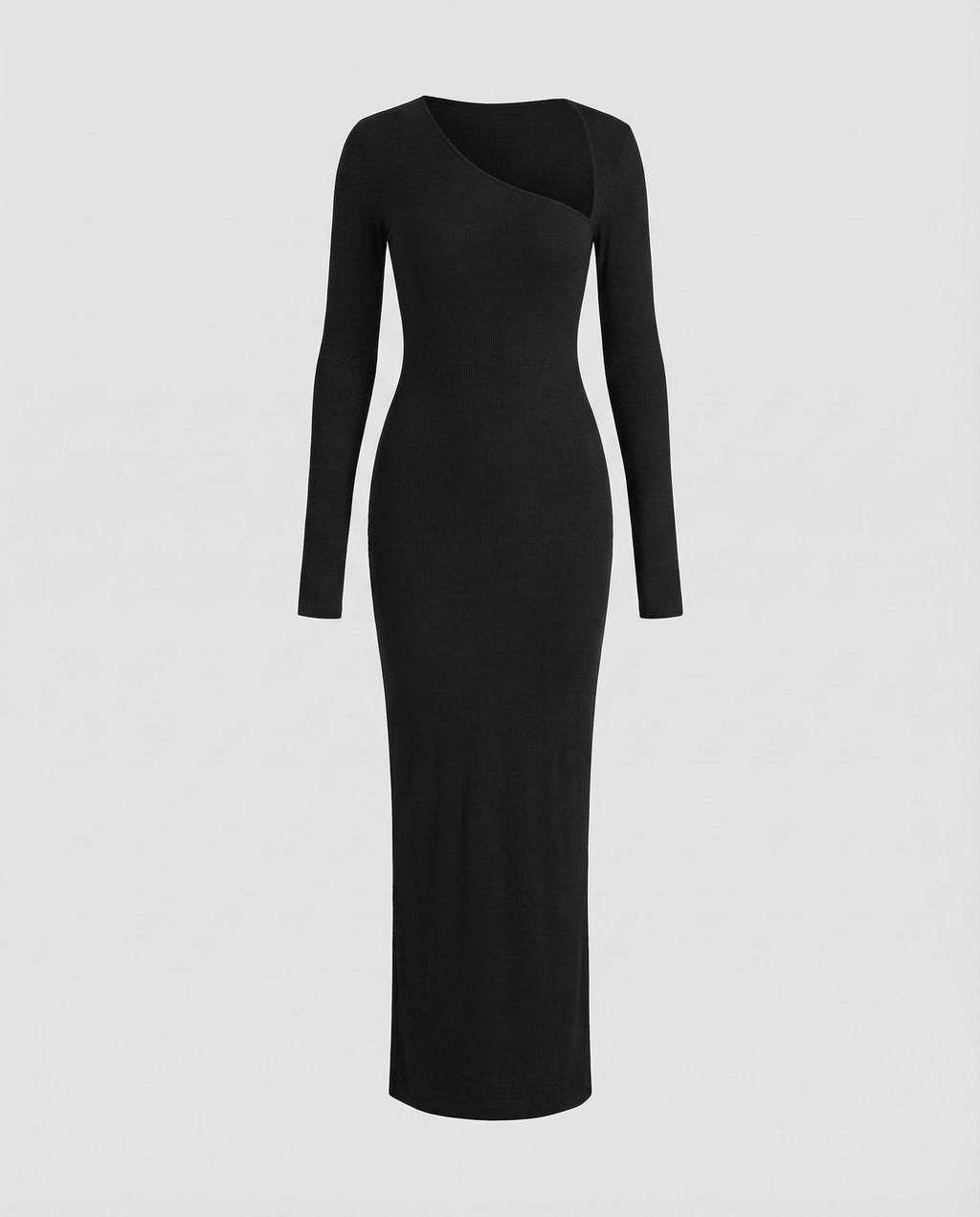 Women's Wrap Dress with Asymmetric Neckline