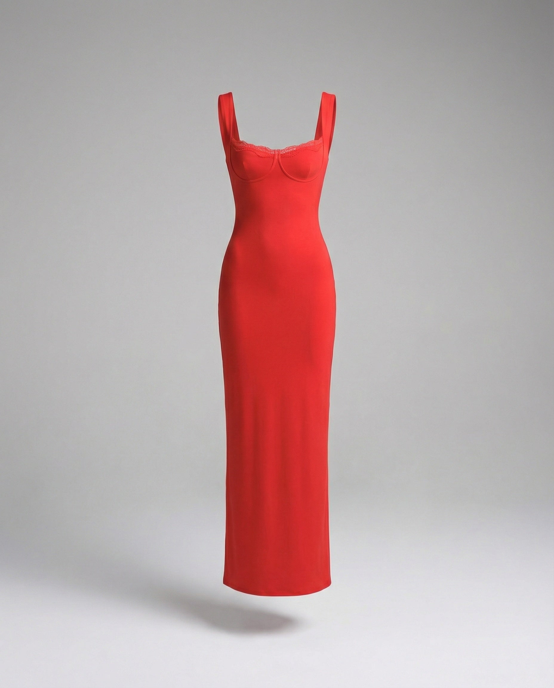 Elegant Midi Dress with Spaghetti Straps