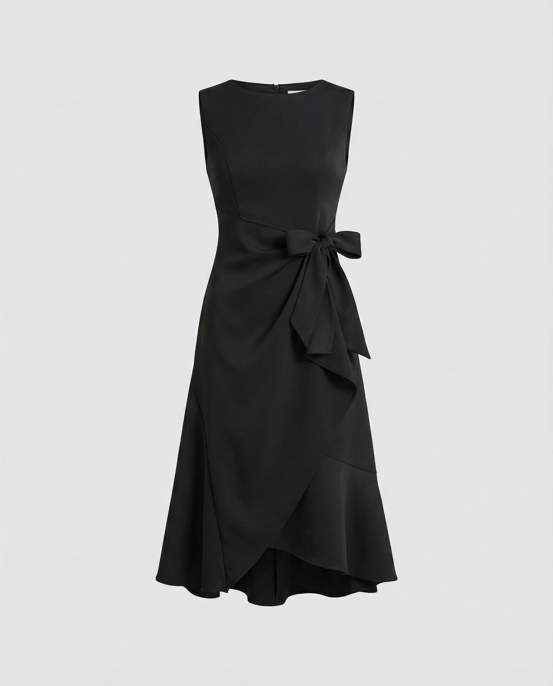 Midi Dress Women Sleeveless with Ruffle