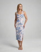 Women's Casual Dress Midi Form-Fitting - Front View