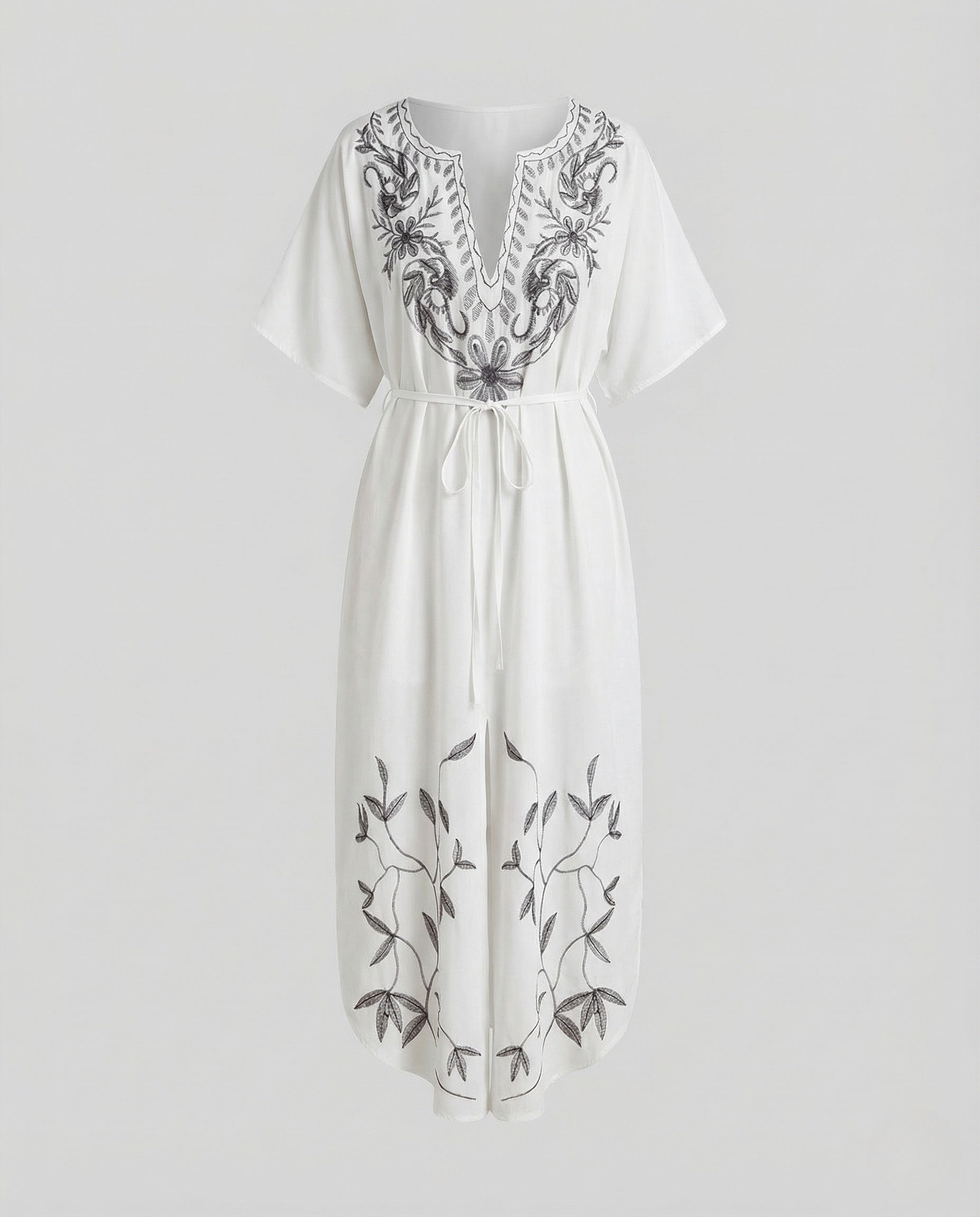 Women's Maxi Dress Kaftan Embroidered
