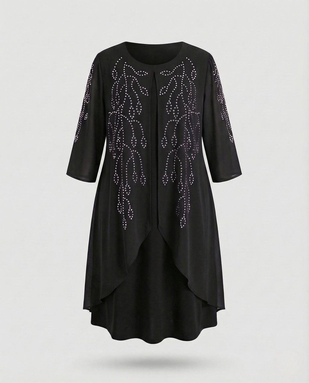 Women's Cocktail Dress Elegant with Rhinestones