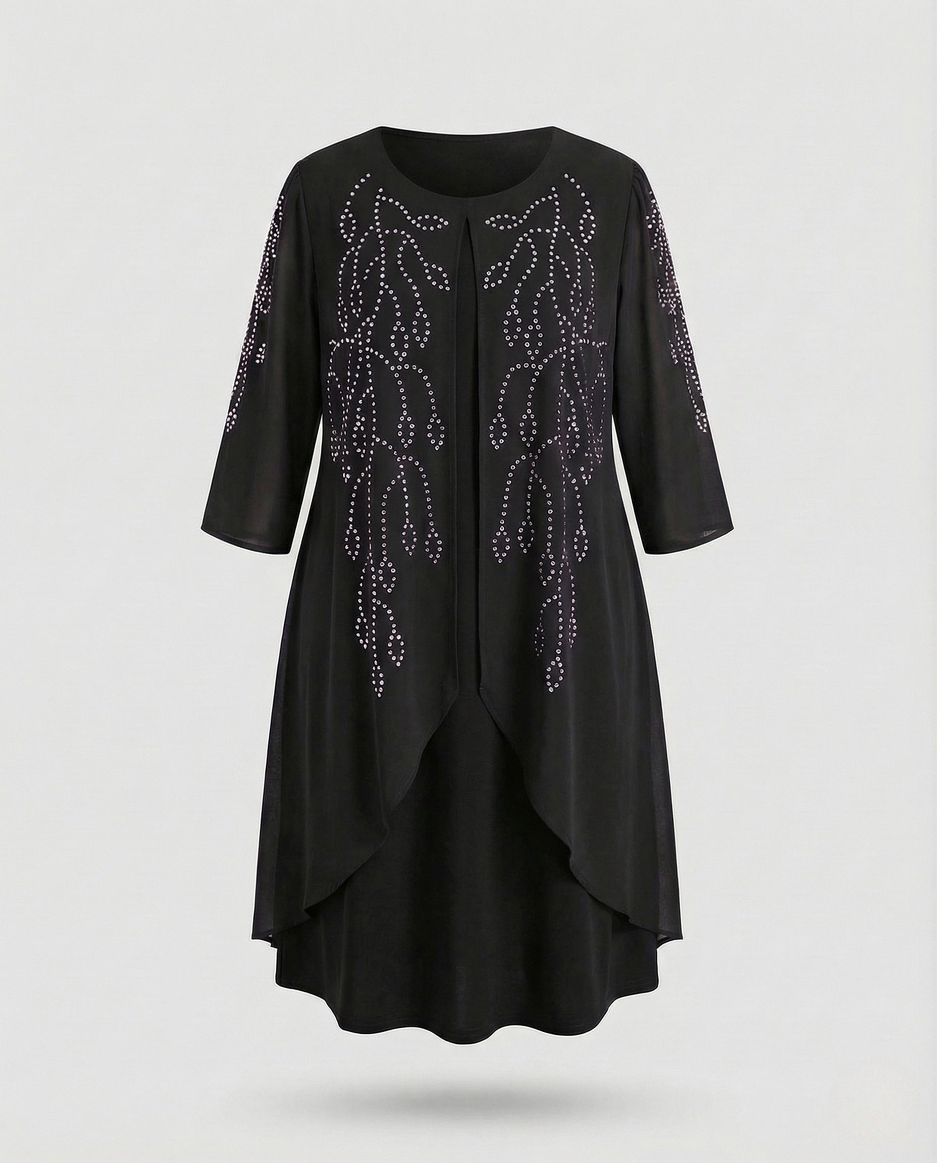 Women's Cocktail Dress Elegant with Rhinestones