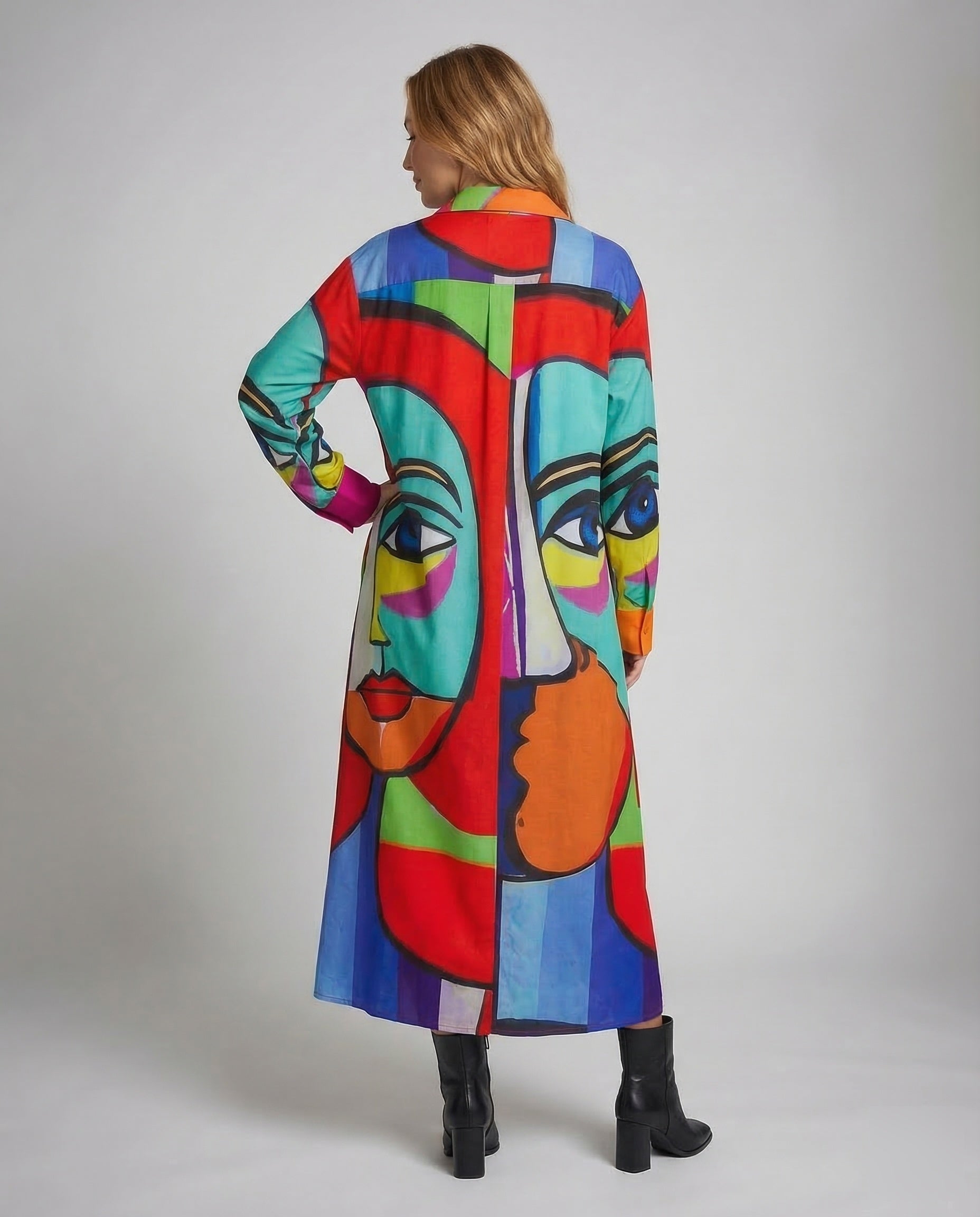 Women's Coat Women's Kimono Style - Back View