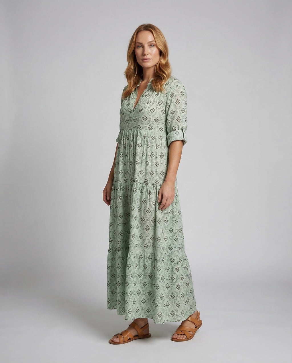Women's Maxi Dress Summer Cotton - Front View