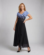 Women's Evening Dress Long Sequins Tulle - Front View