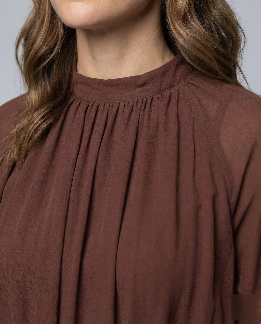 Elegant Maxi Dress for Women with Ruffles - Close-Up Detail
