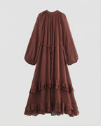 Elegant Maxi Dress for Women with Ruffles