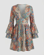 Boho Casual Dress Women Wrap Dress
