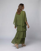 Maxi Dress Summer Ladies Chiffon - Back View