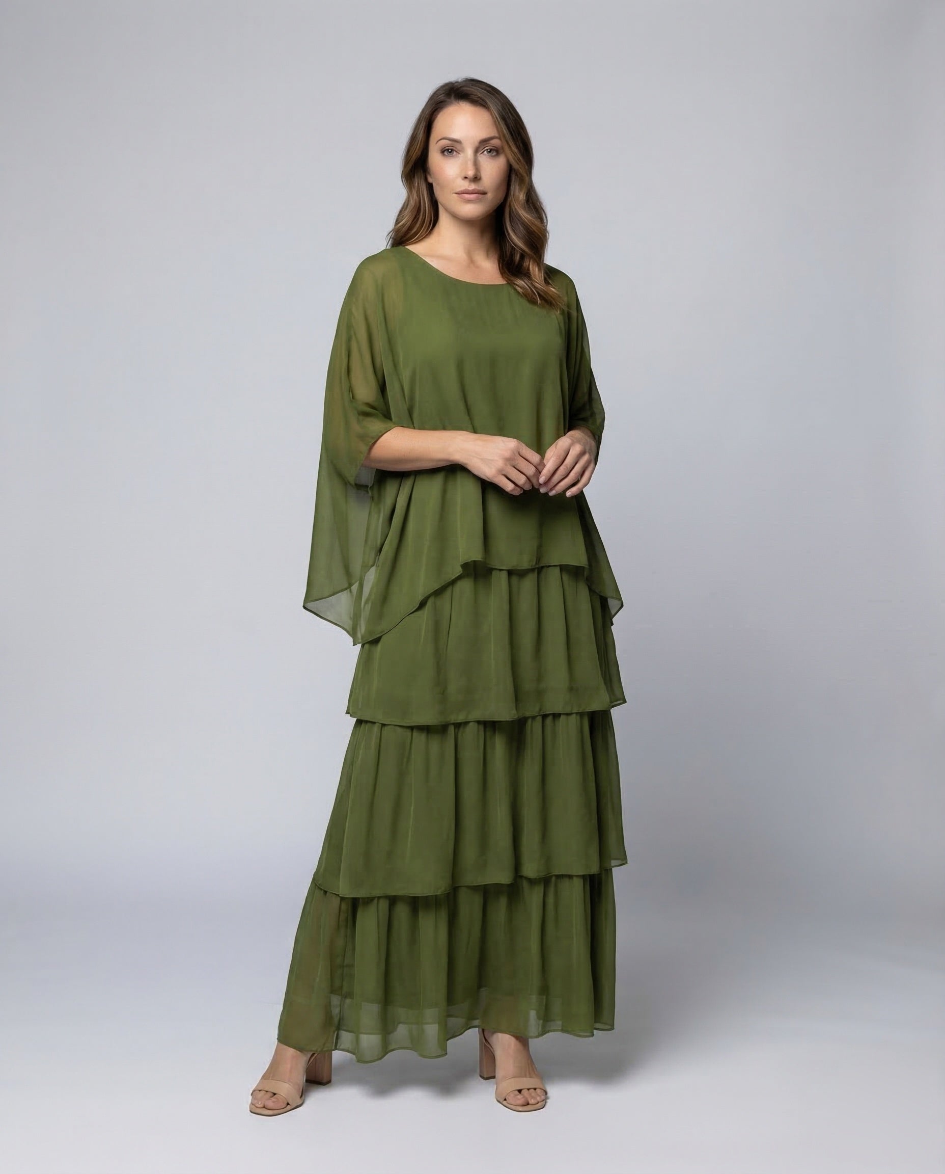 Maxi Dress Summer Ladies Chiffon - Front View