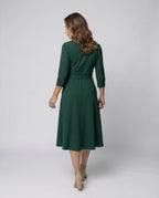 Leisure Dress Women's Wrap Blouse Dress - Back View