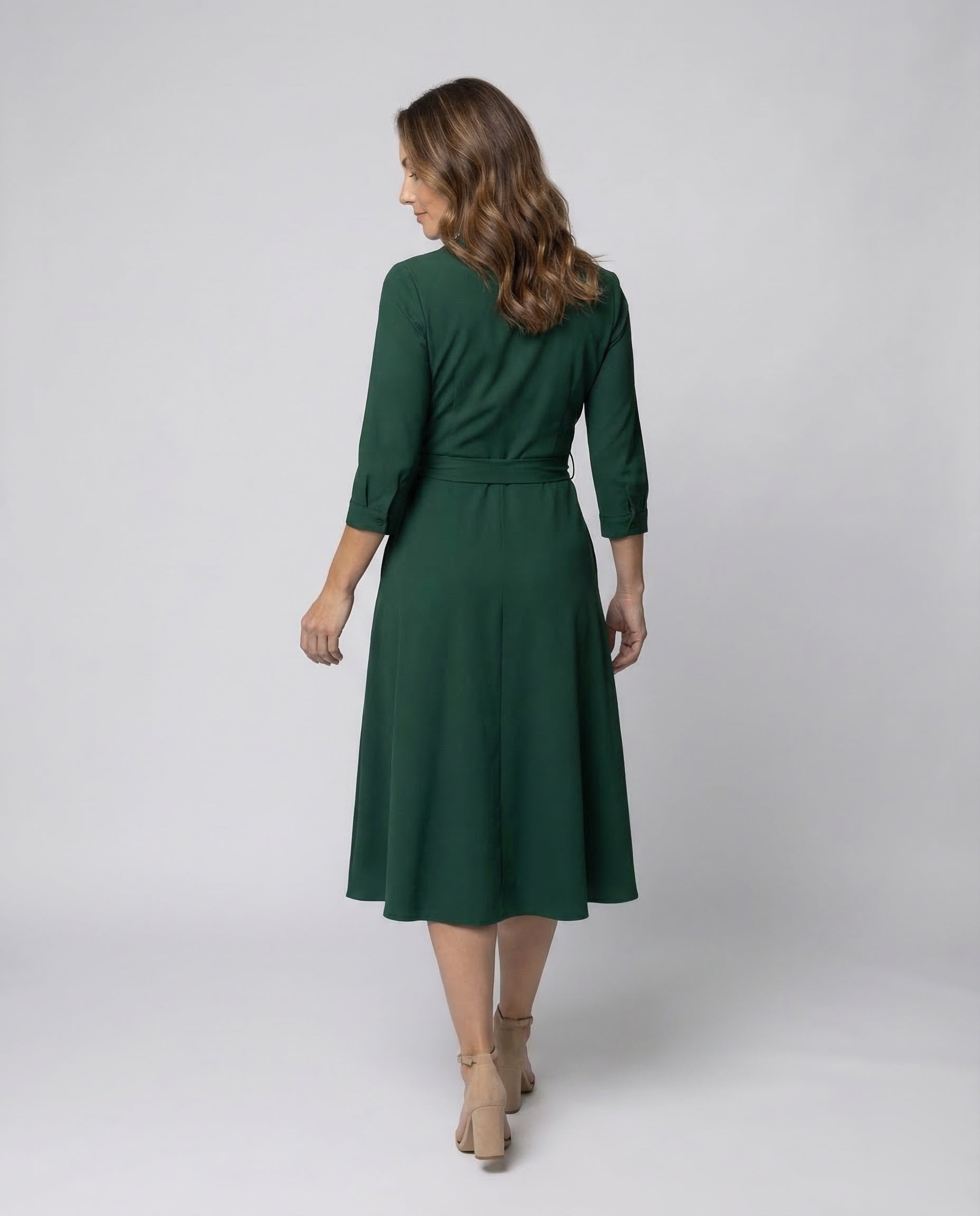 Leisure Dress Women's Wrap Blouse Dress - Back View