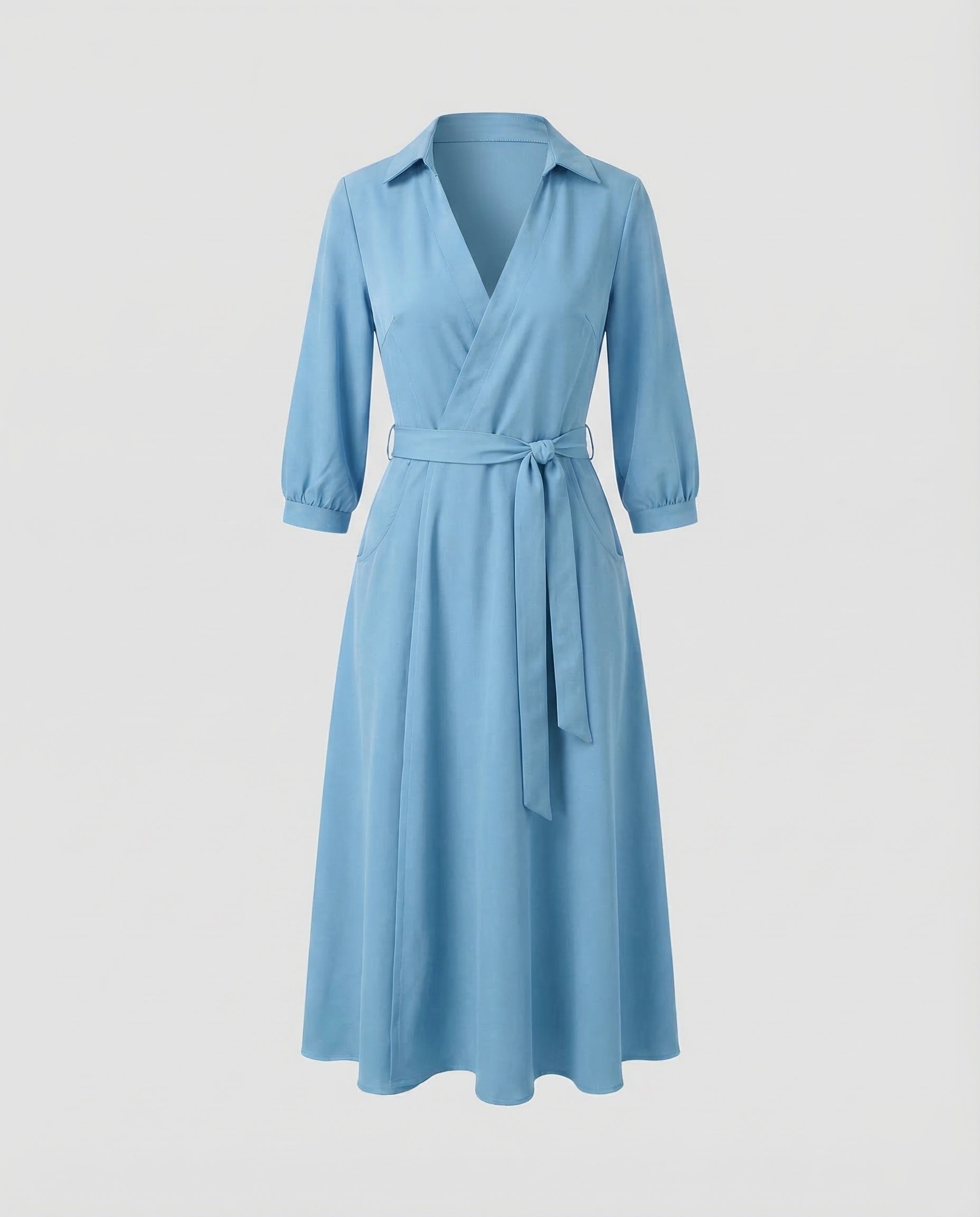 Leisure Dress Women's Wrap Blouse Dress