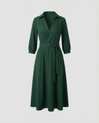 Leisure Dress Women's Wrap Blouse Dress