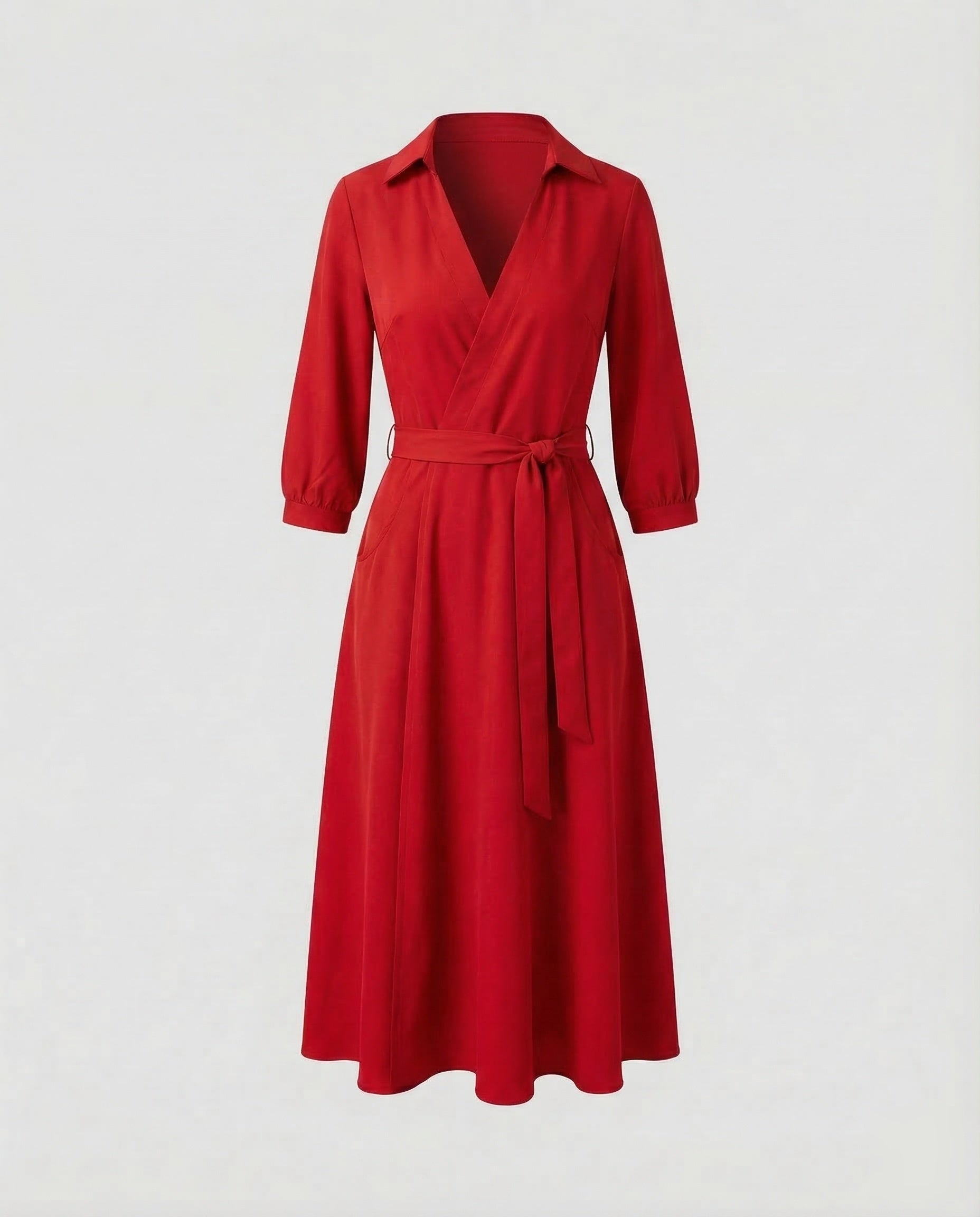 Leisure Dress Women's Wrap Blouse Dress