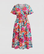 Leisure Dress Women Midi Dress Kimono