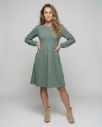 Casual Dress Women Knitted Dress A-Line - Front View